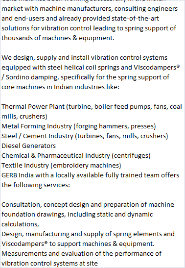 GERB Vibration Control Systems Pvt Ltd
